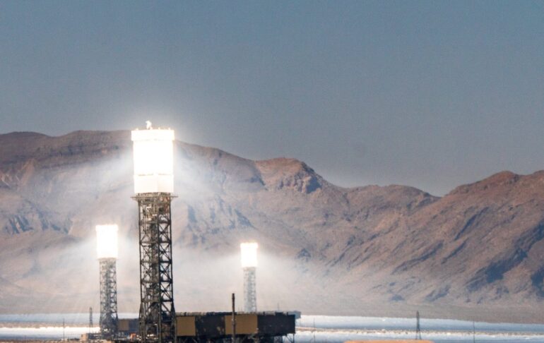 These solar panels pull in water vapor to grow crops in